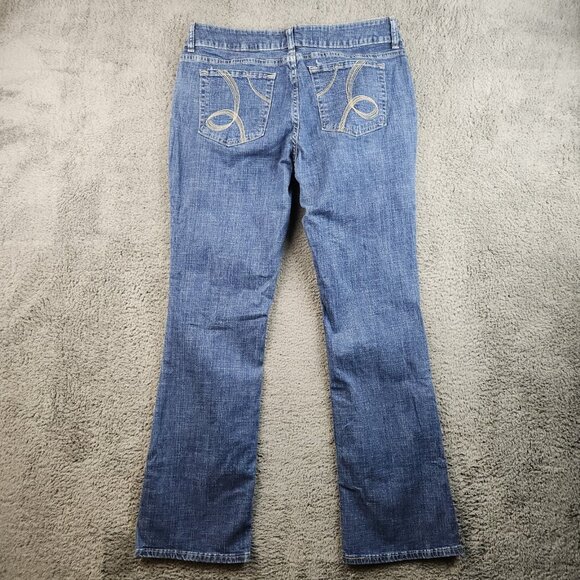 Riders by Lee Mid Rise Bootcut Jeans Womens 12M Curvy Blue Stretch Classic Denim - Picture 2 of 10